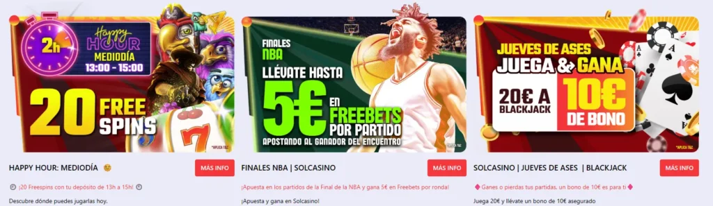 Sol Casino mejores códigos promocionales